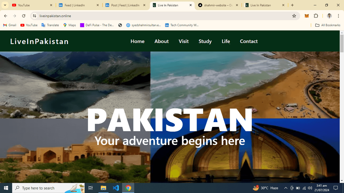 Live In Pakistan Website